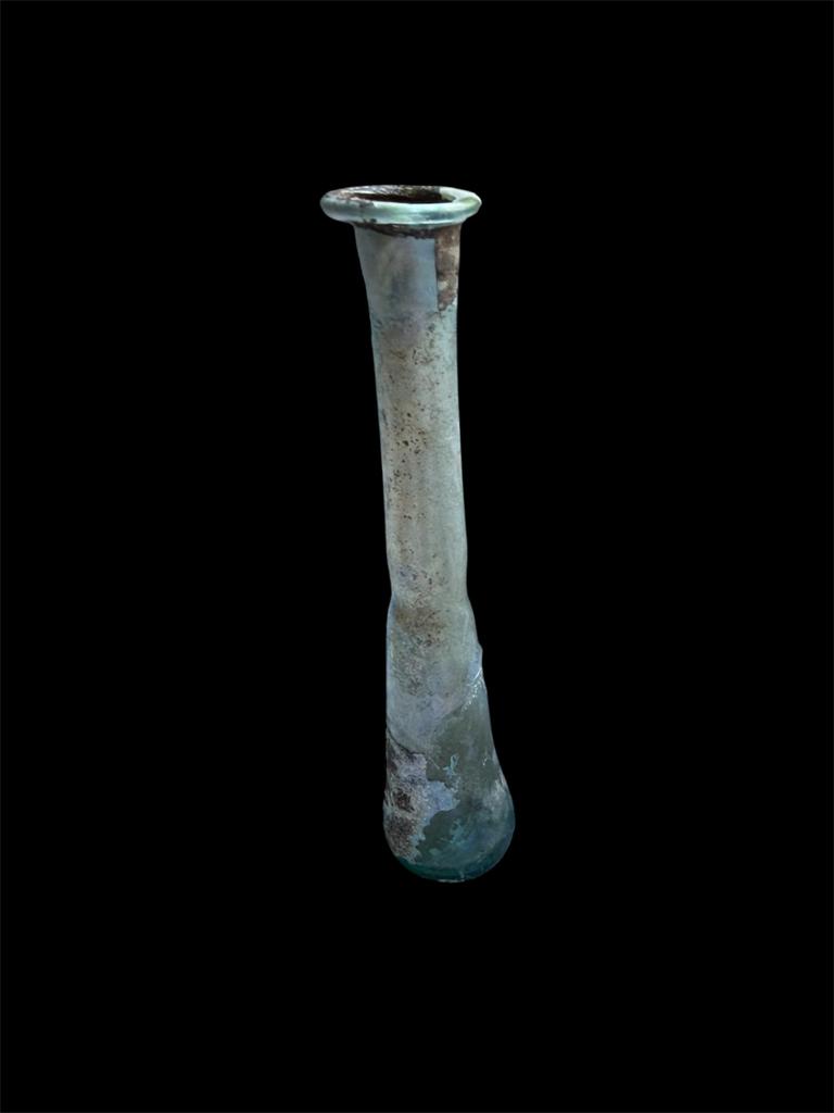 G290 Romeins glazen zalfflesje, traanvormig, intact, Antiek en Kunst, Antiek | Glas en Kristal, Ophalen of Verzenden