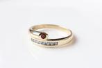 8 Karaat Ring Met Robijn En Zirkonia, 19 tot 20, Ophalen of Verzenden, Zo goed als nieuw, Met edelsteen