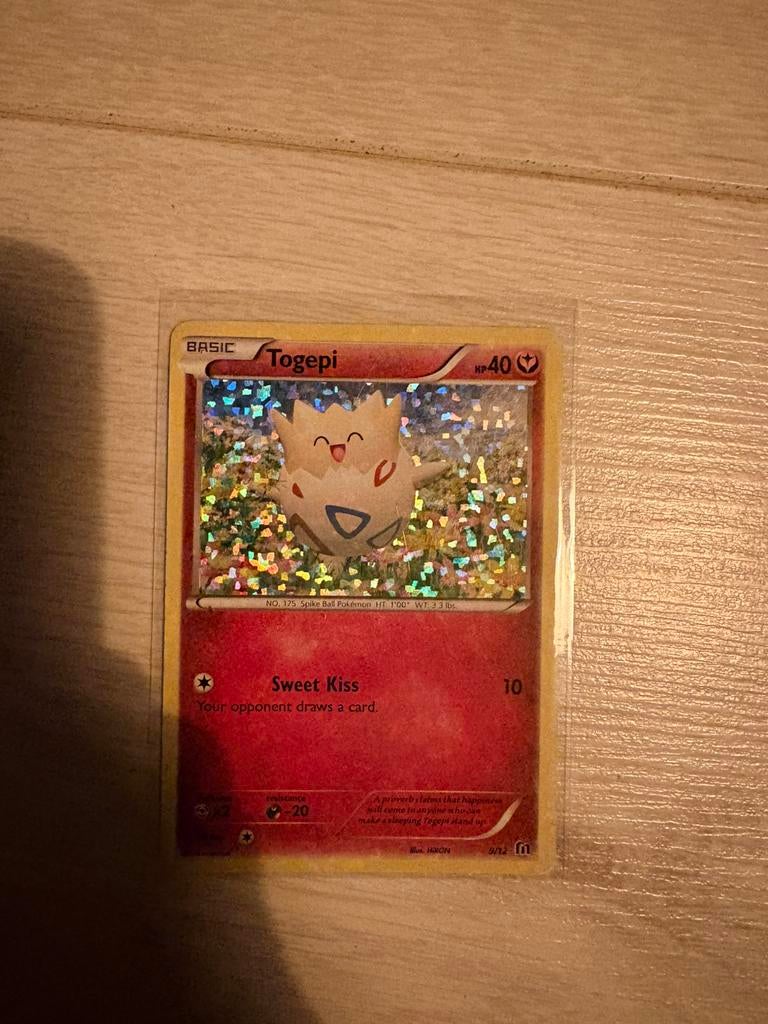 Togepi holo 9/12, Ophalen of Verzenden, Gebruikt, Losse kaart