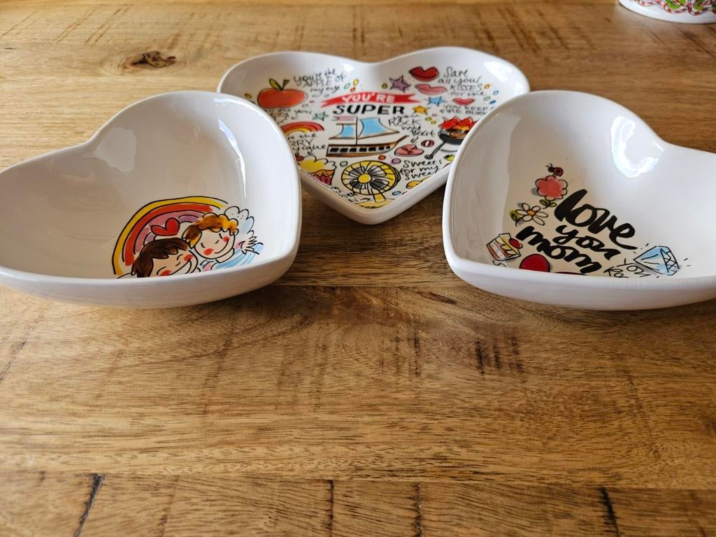 Blond amsterdam 3 hartjes schalen, Ophalen of Verzenden, Rond, Steen of Aardewerk