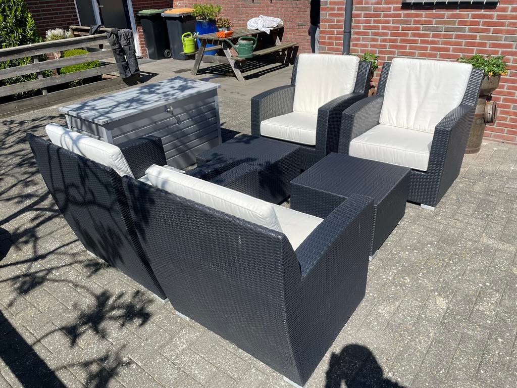 Brandon casual living loungeset van Kees Smit + opbergbox, Tuin en Terras, Tuinsets en Loungesets, Ophalen, 4 zitplaatsen, Stoel