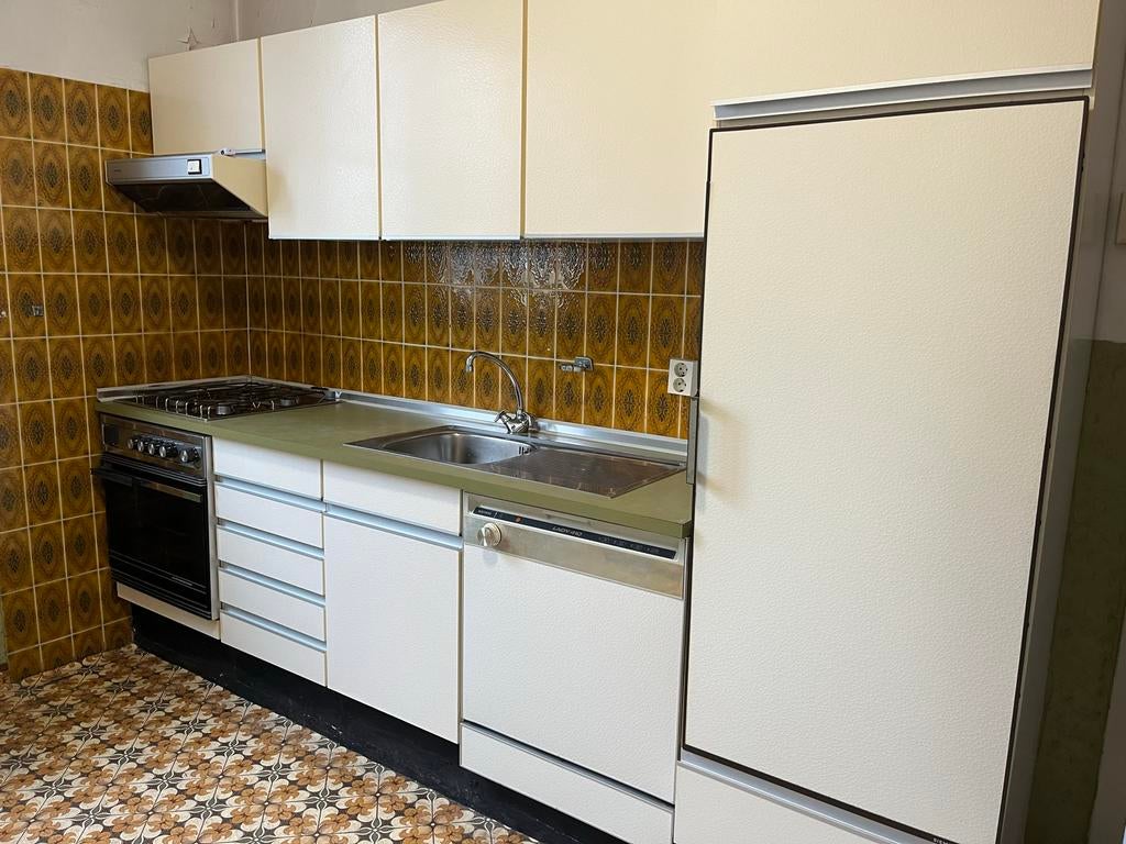 Retro Keuken uit de jaren '70, Huis en Inrichting, Keuken | Complete keukens, Ophalen, Gebruikt, Wit, Enkelwandige keuken