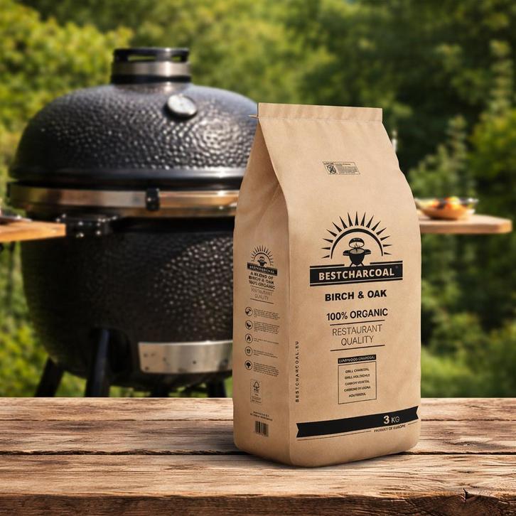 Bestcharcoal - Birch & Oak - 3 kilo houtskool bbq, Tuin en Terras, Houtskoolbarbecues, Zo goed als nieuw, Ophalen of Verzenden