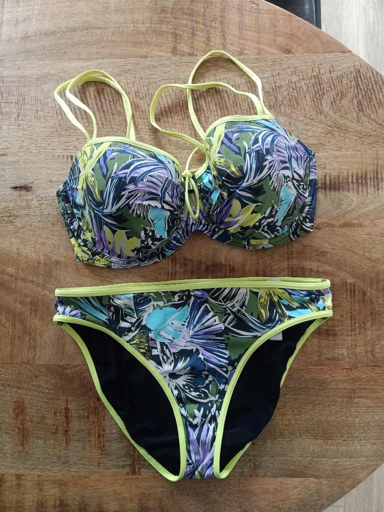 prima donna bikini 75 F broekje 40 ZGAN geel groen 75F, Geel, Ophalen of Verzenden, Zo goed als nieuw, Bikini