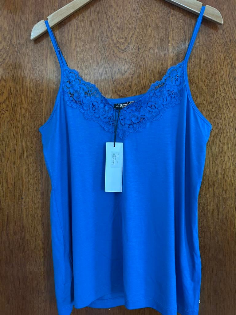 Leuke top XXL juffrouw Jansen, Blauw, Maat 46/48 (XL) of groter, Ophalen of Verzenden, Zo goed als nieuw