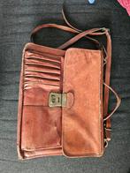 Vintage Leren Tas Claudio Ferrici - Bruin Schoudertasje, Ophalen of Verzenden, Gebruikt, Bruin, Schoudertasje