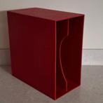 Vintage Rode Vinyl Opbergbox - Jaren '70 Space Age Design, Ophalen of Verzenden, Gebruikt