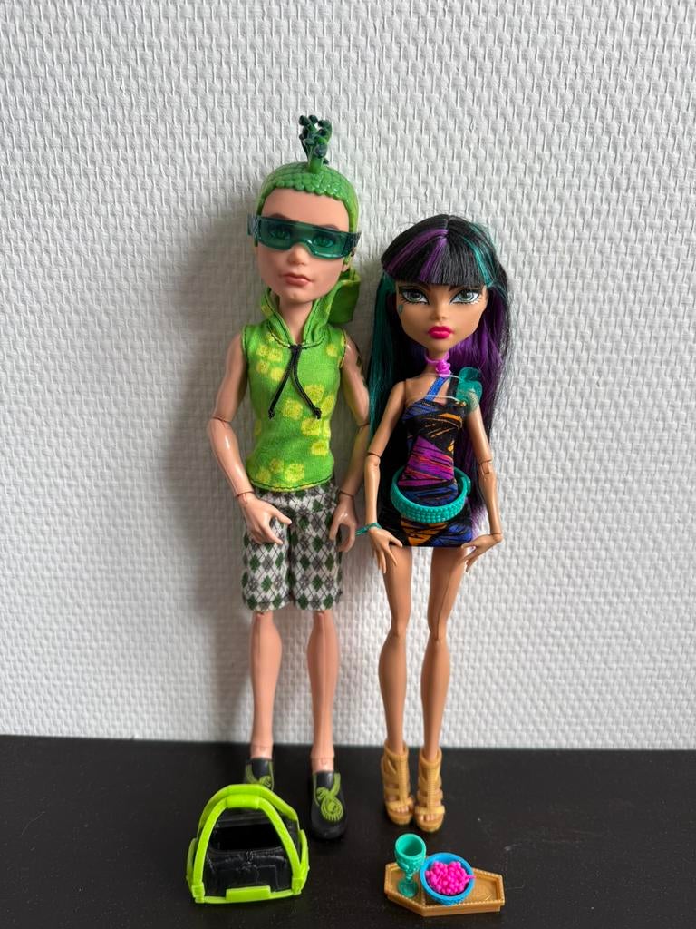 Monster high Deuce en Cleo, Verzamelen, Poppen, Ophalen of Verzenden, Zo goed als nieuw, Pop