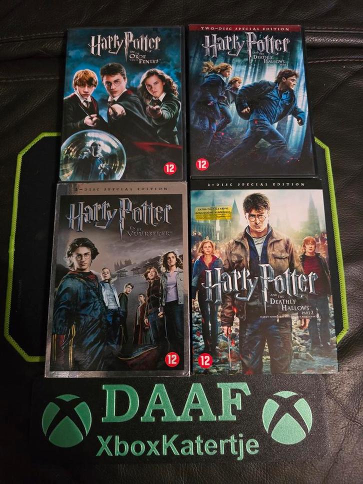 4x Harry Potter dvd, Cd's en Dvd's, Dvd's | Science Fiction en Fantasy, Zo goed als nieuw, Vanaf 12 jaar, Ophalen of Verzenden