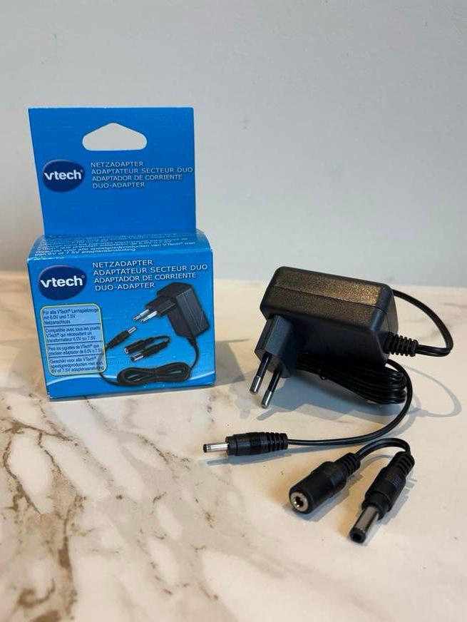 VTech Duo-adapter - Netadapter voor VTech Speelgoed, Ophalen of Verzenden, Nieuw, 0 tot 6 maanden