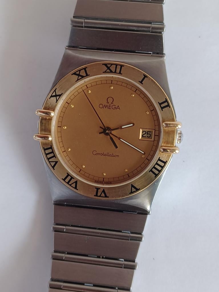 Omega Dynamic automaat -Omega constellation Goud staal, Sieraden, Tassen en Uiterlijk, Horloges | Antiek, Overige materialen, Polshorloge