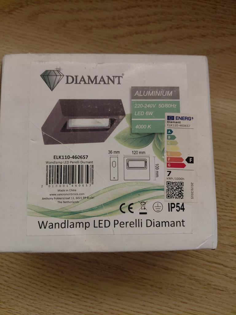 Wandlamp LED Perelli Diamant, Ophalen of Verzenden