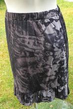 Transfer mooie grijs zwarte rok stretch 44 L XL, Verzenden, Zwart, Maat 42/44 (L), Zo goed als nieuw