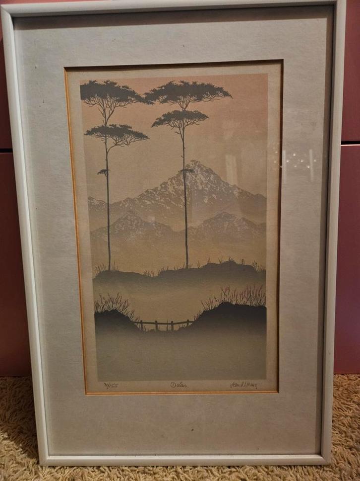 Jaap de Ruig - "Dales" - Ets (70/155), Antiek en Kunst, Kunst | Etsen en Gravures, Ophalen of Verzenden