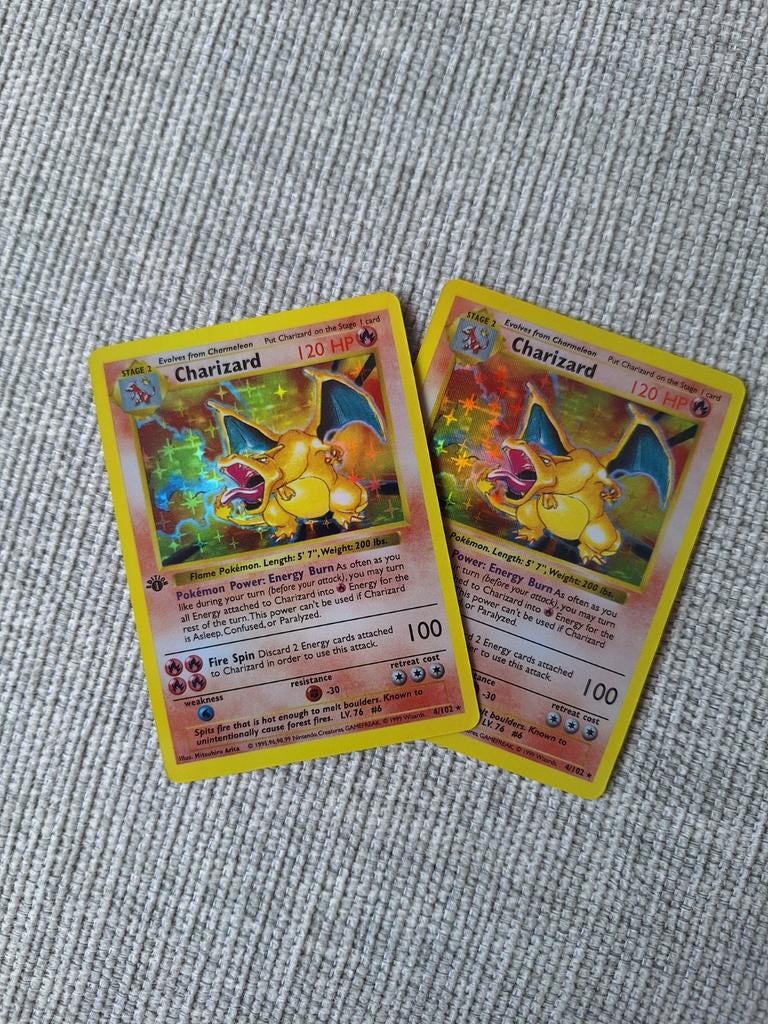 Proxy first edition charizards 2x, Hobby en Vrije tijd, Verzamelkaartspellen | Pokémon, Ophalen of Verzenden