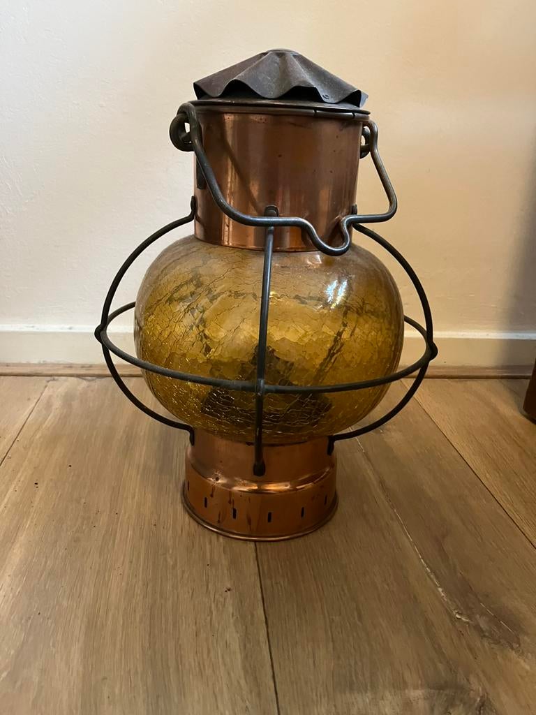 Petroleum scheeps lamp, Antiek en Kunst, Ophalen of Verzenden