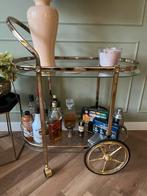 Gouden drank trolley - 73x80x40cm, Ophalen, Zo goed als nieuw