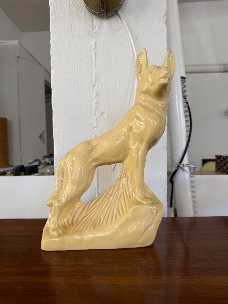 Vintage beeld porselein, porseleinen herdershond, Ophalen, Zo goed als nieuw, Dier