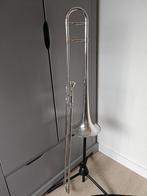 Holton TR602- 205324 trombone verzilverd., Ophalen, Zo goed als nieuw, Tenor, Met koffer