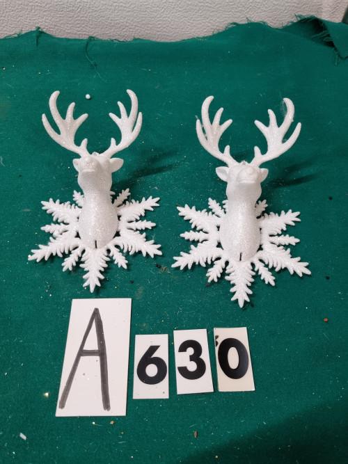 Kerst hertenkopjes decoratie hangers, [a630], Ophalen of Verzenden, 'T Olde Gre-j, Info@toldegrej.nl, Endepoelstraat 20f Didam