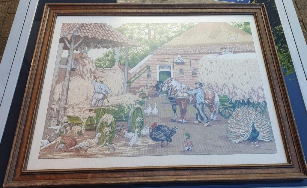 Ingelijst borduurwerk Cornelis Jetses borduurpakket 12106, Ophalen