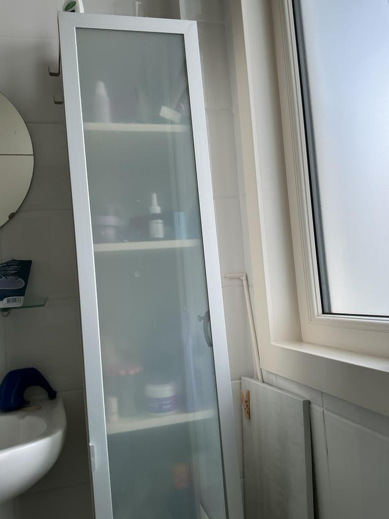 Badkamerkast, Ophalen, Minder dan 50 cm, Met deur(en), Grenenhout