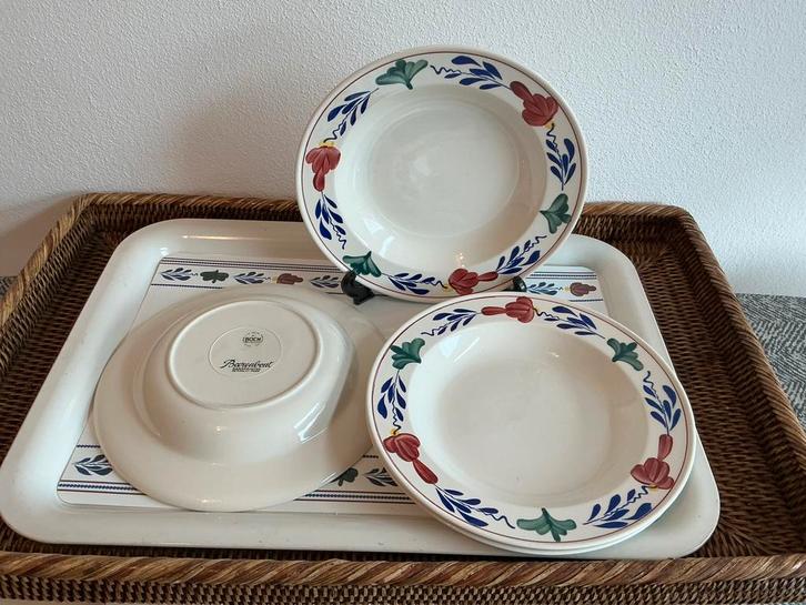 Boerenbont Boch België ( Soep bord), Huis en Inrichting, Keuken | Servies, Zo goed als nieuw, Bord(en), Boerenbont, Aardewerk