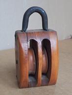 oude houten katrol – scheepskatrol - scheeps blok, Verzenden