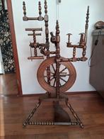 Prachtig eikenhouten spinnewiel oude ambachten, Hobby en Vrije tijd, Ophalen, Gebruikt, Spinnewiel