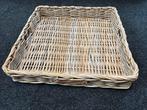 Groot rotan dienblad, Huis en Inrichting, Woonaccessoires | Dienbladen, Ophalen, Zo goed als nieuw, Vierkant, Hout