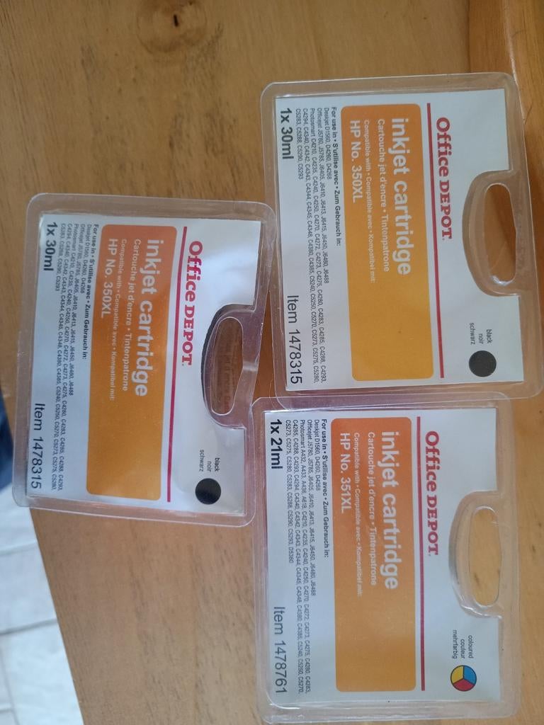 Office Depot HP 350XL en 351XL cartridges, Computers en Software, Printerbenodigdheden, Ophalen of Verzenden, Nieuw, Cartridge