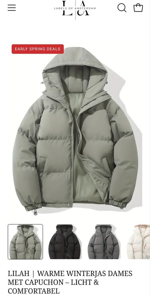 Dames winterjas, Maat 42, Kleding | Dames, Jassen | Winter, Labels of Amsterdam, Maat 42/44 (L), Nieuw, Ophalen of Verzenden