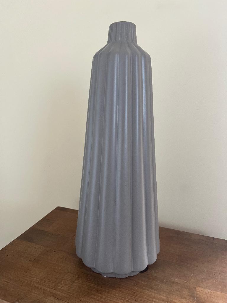 Ikea oventad hoge vaas grijs | 35 cm groot, Ophalen of Verzenden, Zo goed als nieuw