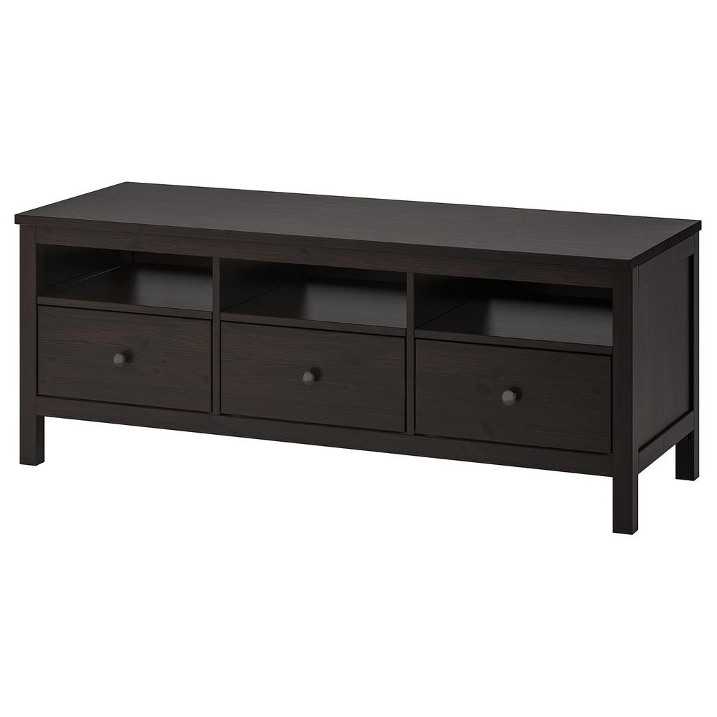 Hemnes tv meubel zwart, Huis en Inrichting, Kasten | Televisiemeubels, Ophalen, 150 tot 200 cm, Zo goed als nieuw, Minder dan 100 cm