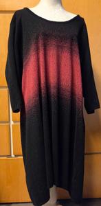 Bonprix gebreide jurk maat 54 zwart met paars, Bonprix, Ophalen of Verzenden, Gedragen, Jurk