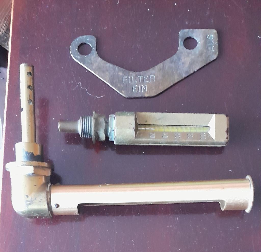 Koperen thermometers van scheepsdieselmotor uit 1941 van MWM, Ophalen of Verzenden