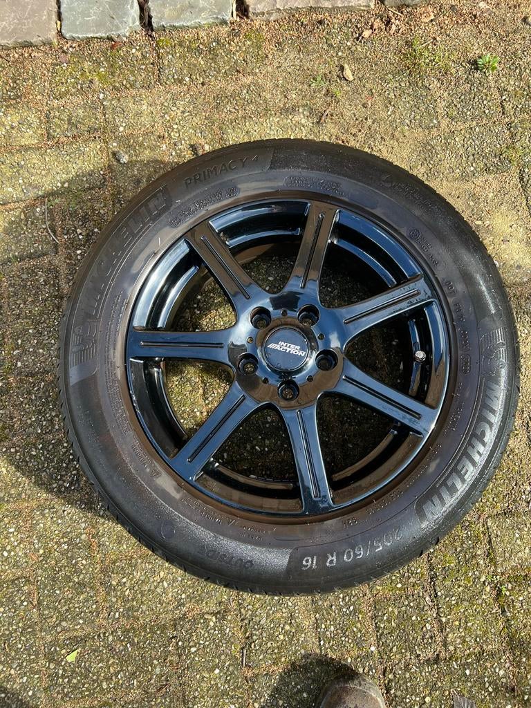 Velgen Inter Action sirius 205/60 R16, Ophalen, Gebruikt, 16 inch, Banden en Velgen