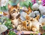 Diamond painting met katjes en vlinders 40x50, Ophalen of Verzenden, Nieuw