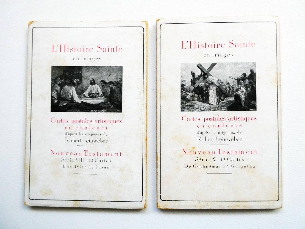 24 Ansichtkaarten Anton Robert Leinweber Bijbelkaarten, Antiek en Kunst, Antiek | Religie, Ophalen of Verzenden