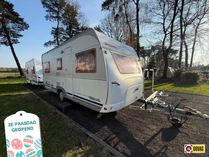 Dethleffs Camper 510 V +voortentreda +fietsenrek, Caravans en Kamperen, Caravans, tot en met 4, Rondzit, Dethleffs, 2 aparte bedden