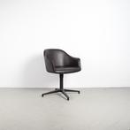 6x  Vitra Softshell Stoel Chocolate Brown Leer – Zwart