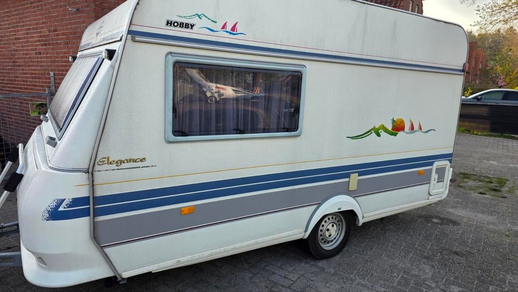 Hobby Elegance 3,80 bj 1995 met voortent, Rondzit, Hobby, Particulier, Ringverwarming