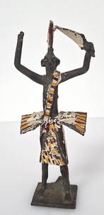 Prachtig Akan Ashanti Tribal Art Metaal Figuur # 1, Ophalen of Verzenden