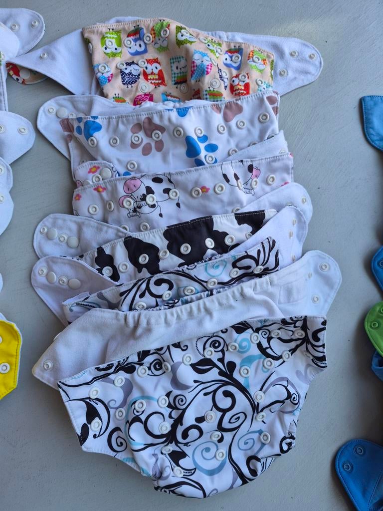 Wasbare luiers - Diverse patronen en kleuren, Ophalen of Verzenden, Gebruikt