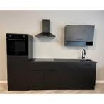 nieuwe keuken mat zwart compleet met apparatuur 260CM breed, Zwart, Nieuw, Enkelwandige keuken, Ophalen of Verzenden