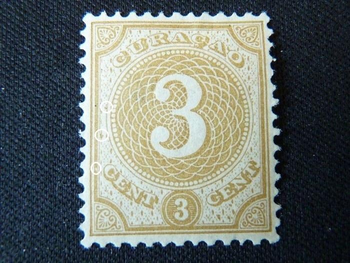 plaatfout curacao 16 , ongebruikt., Postzegels en Munten, Verzenden, Postfris
