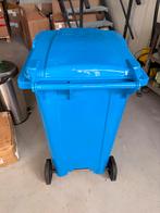 Blauwe afvalcontainer 240 liter met wielen, Ophalen, Kunststof, 40 liter of meer, Zo goed als nieuw