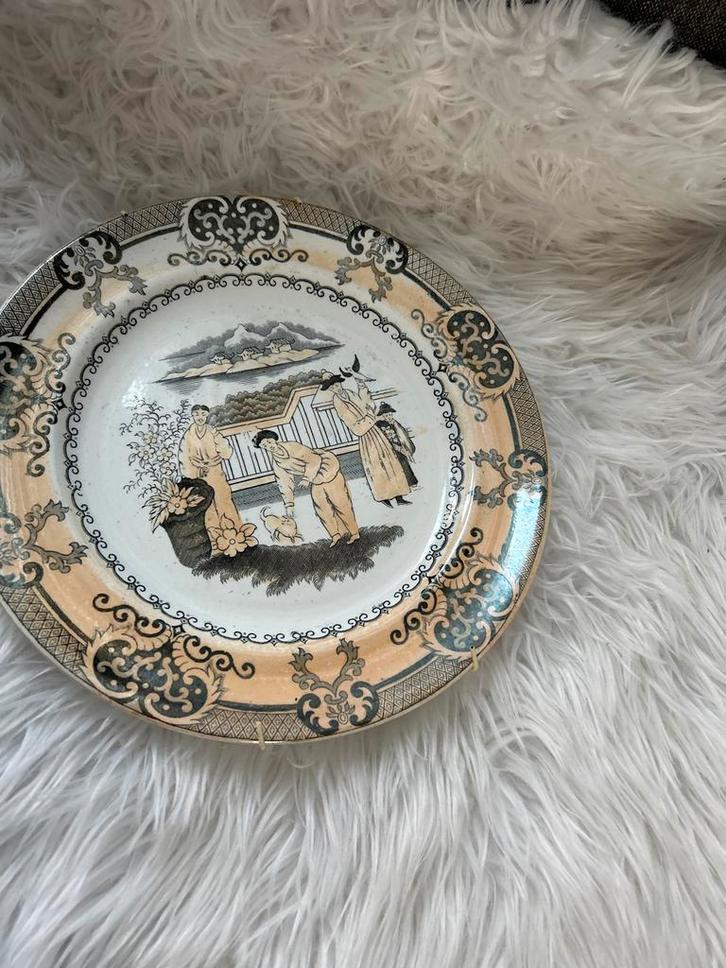 Antiek P. Regout & Co Maastricht Sana Wandbord, Antiek en Kunst, Antiek | Wandborden en Tegels, Ophalen of Verzenden