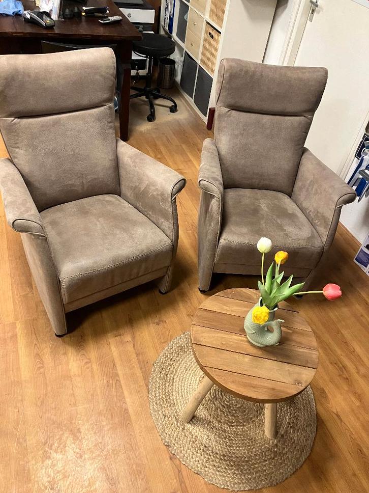 Set Prominent Stoelen als Nieuw (niet elektrisch), Huis en Inrichting, Stoelen, Zo goed als nieuw, Eén, Stof, Bruin, Ophalen