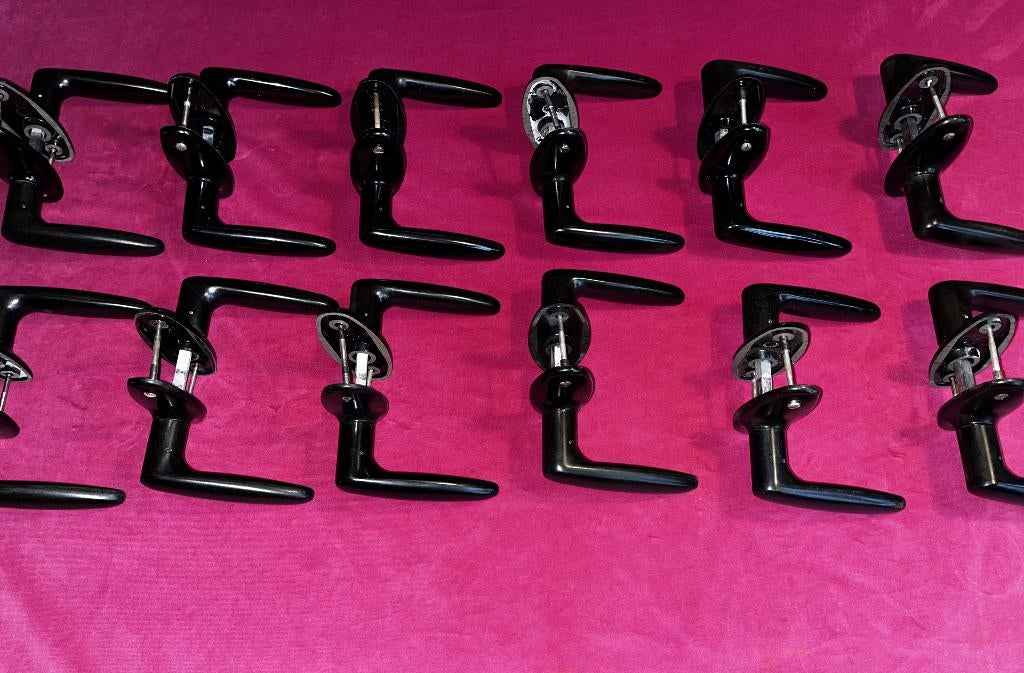 Bakelieten Dudok deurklinken van Philips, vrij en bezet,, Ophalen of Verzenden